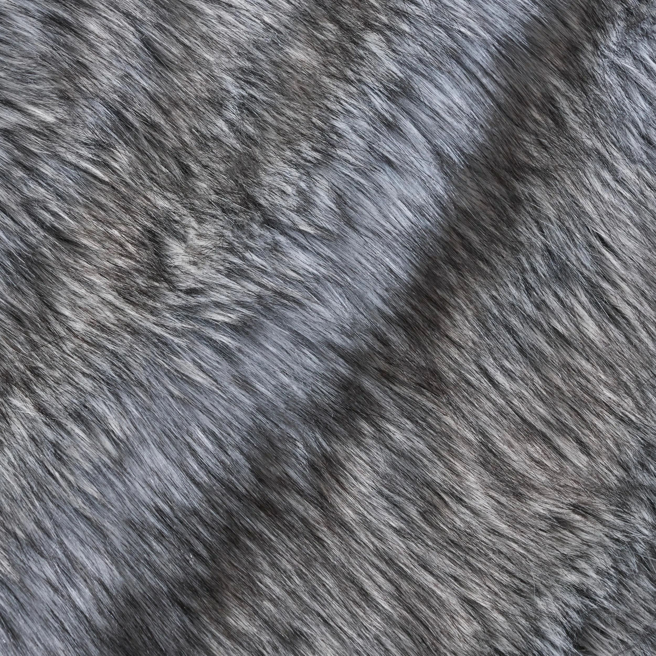 Laraine Modern Glam Rectangular Taupe Faux Fur Throw Blanket