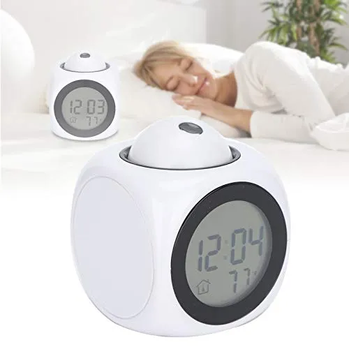 LCD Clock, Projection Clock, Celsius And Fahrenheit Temperatures Can Be Converted Essential for Office Workers Students Home