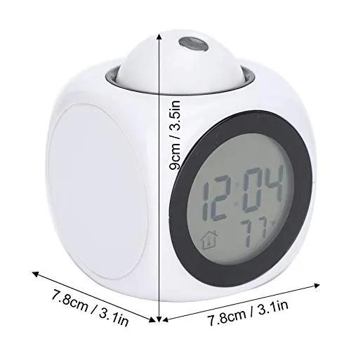 LCD Clock, Projection Clock, Celsius And Fahrenheit Temperatures Can Be Converted Essential for Office Workers Students Home