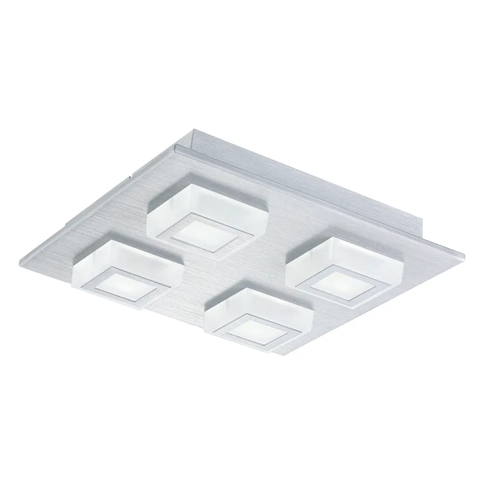 LED Ceiling Mount from the Masiano Collection in Brushed Aluminum Finish by Eglo USA