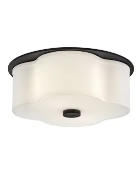 LED Flush Mount from the Delaney Collection in Black Finish by Hinkley