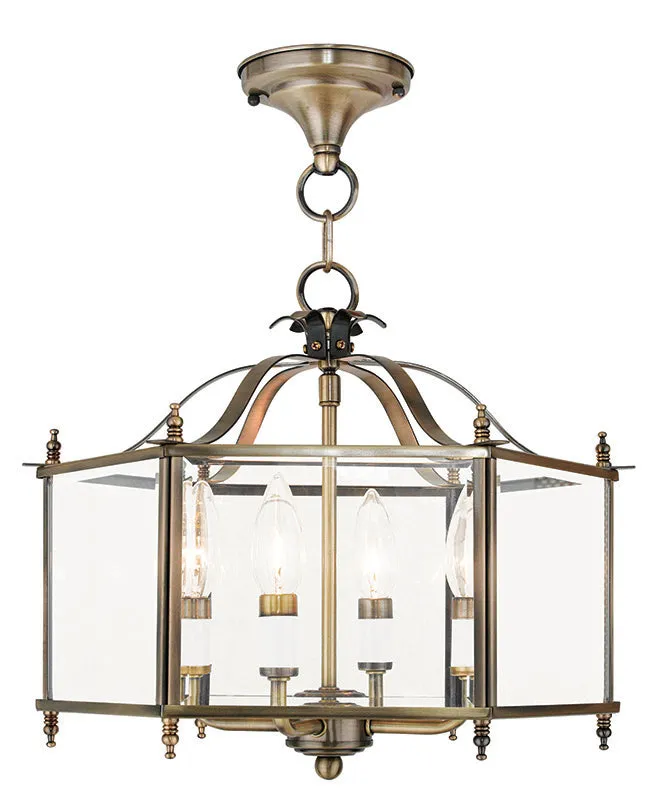 Livingston 4-Light Convertible Pendant/Ceiling Mount