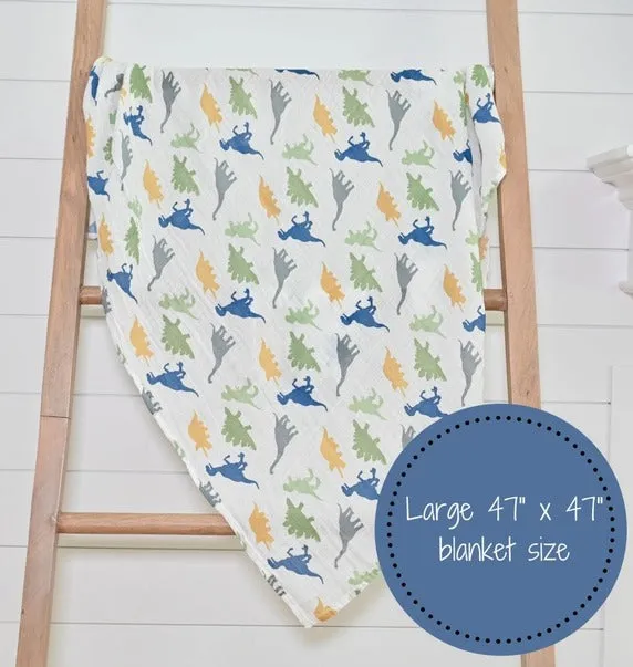 LollyBanks Rawr-Some Baby Muslin Cotton Blanket