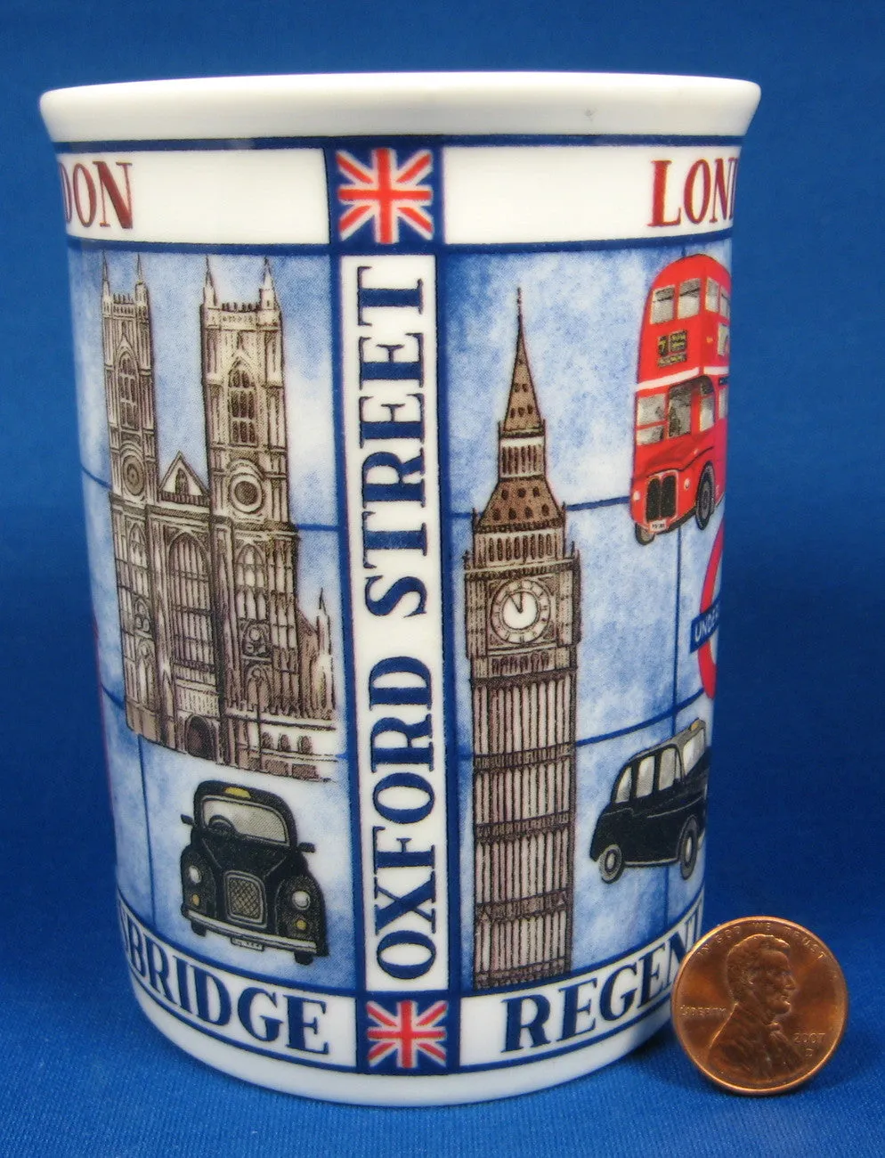 London Souvenir Mug English Bone China Guards Big Ben Double Decker Bus