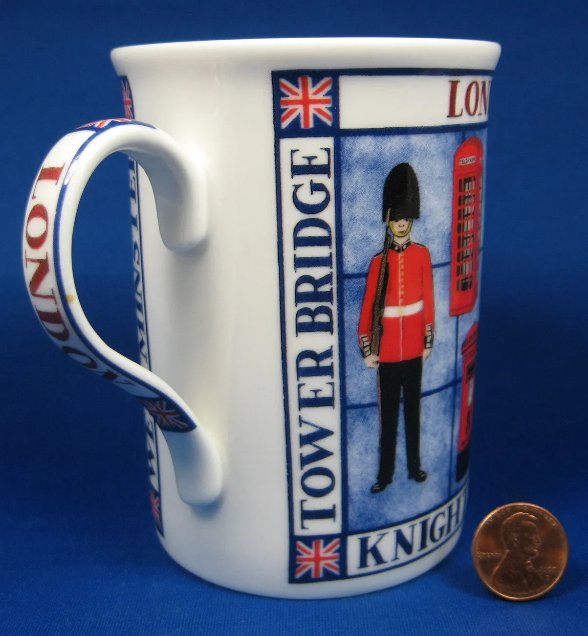 London Souvenir Mug English Bone China Guards Big Ben Double Decker Bus