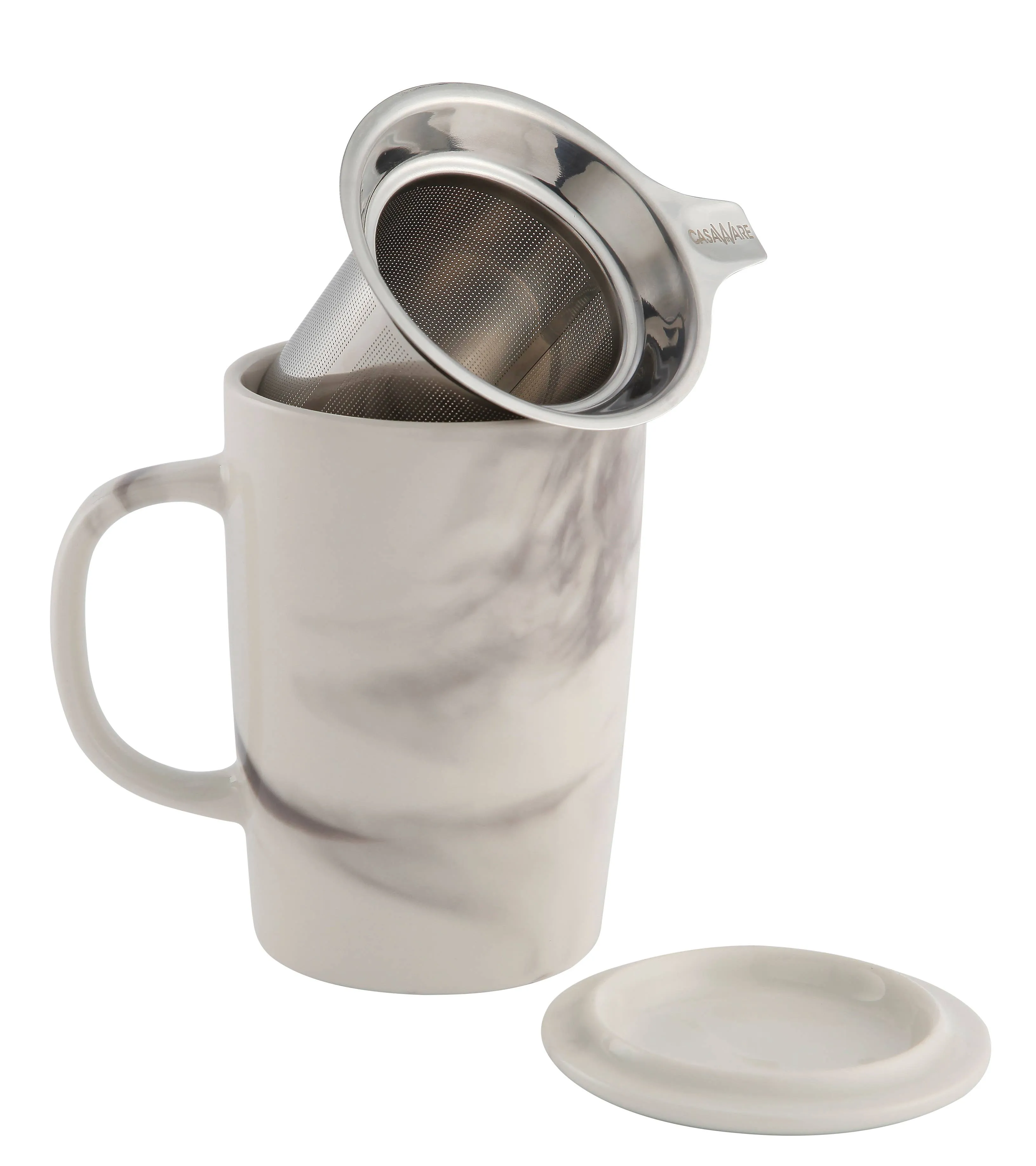 Marble 16 oz Tea Infuser Mug