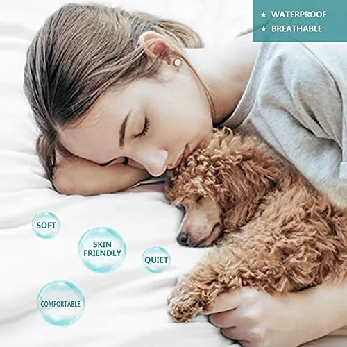 Mattress Protector Full Size Waterproof Mattress Cover Soft Breathable Noiseless Full Mattress Protector Bed Cover Deep Pocket for 6-15" Pad - Machine Washable Vinyl Free (Full, 1 Pack)