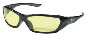 MCR Safety ForceFlex FF1 Black Frame, Amber Lenses