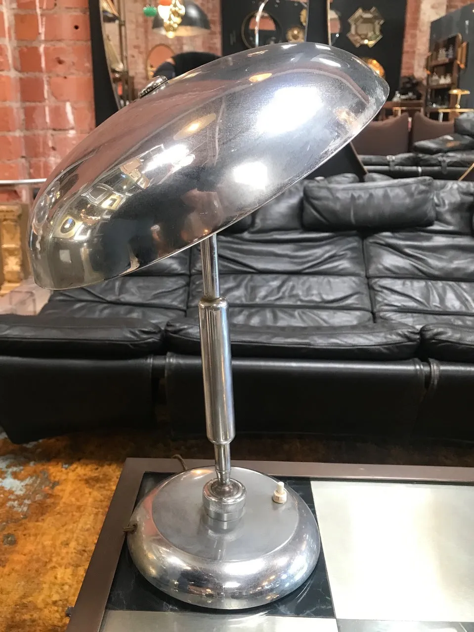 Mid-Century Modern Chrome Adjustable Desk Light, Italy 1960s