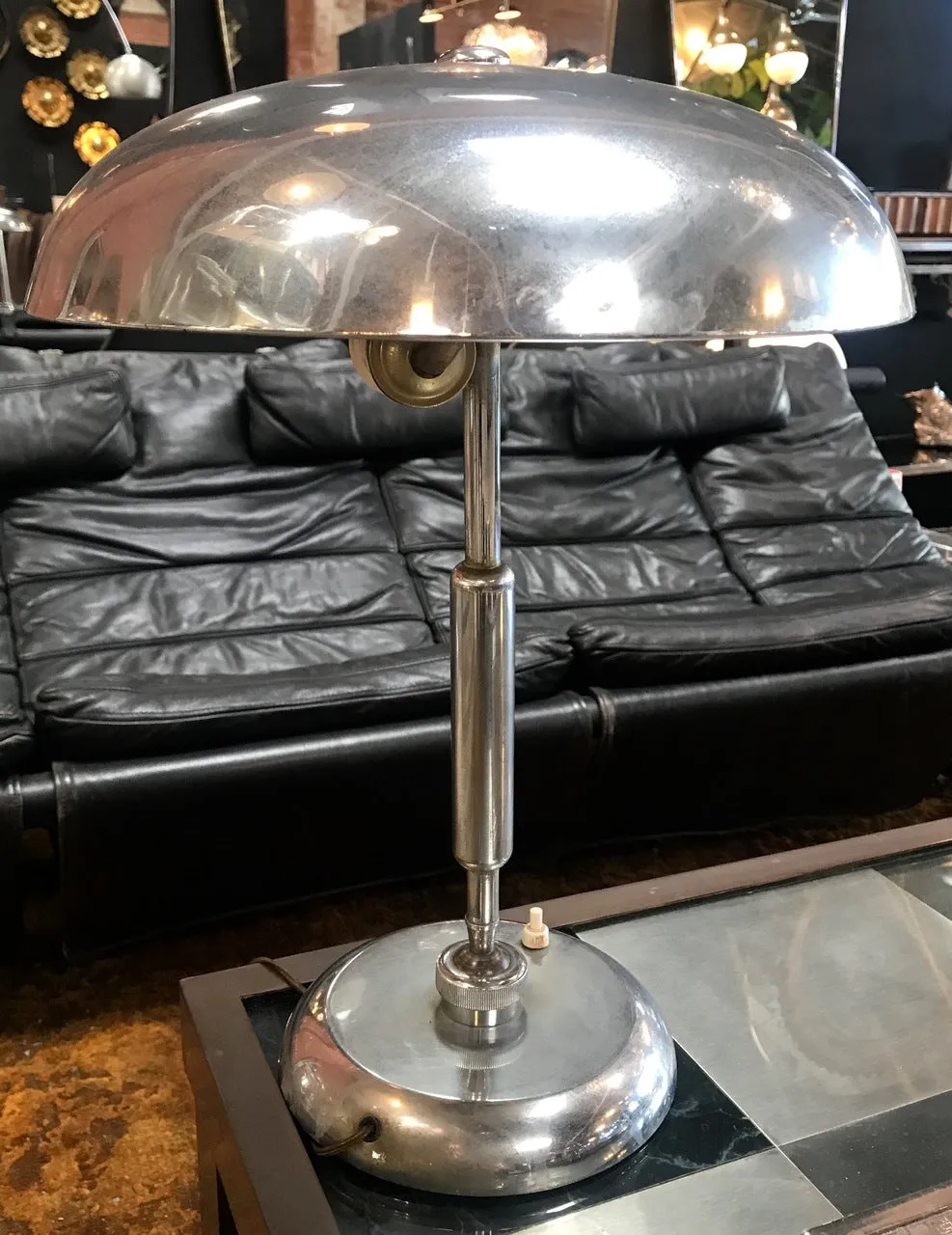 Mid-Century Modern Chrome Adjustable Desk Light, Italy 1960s