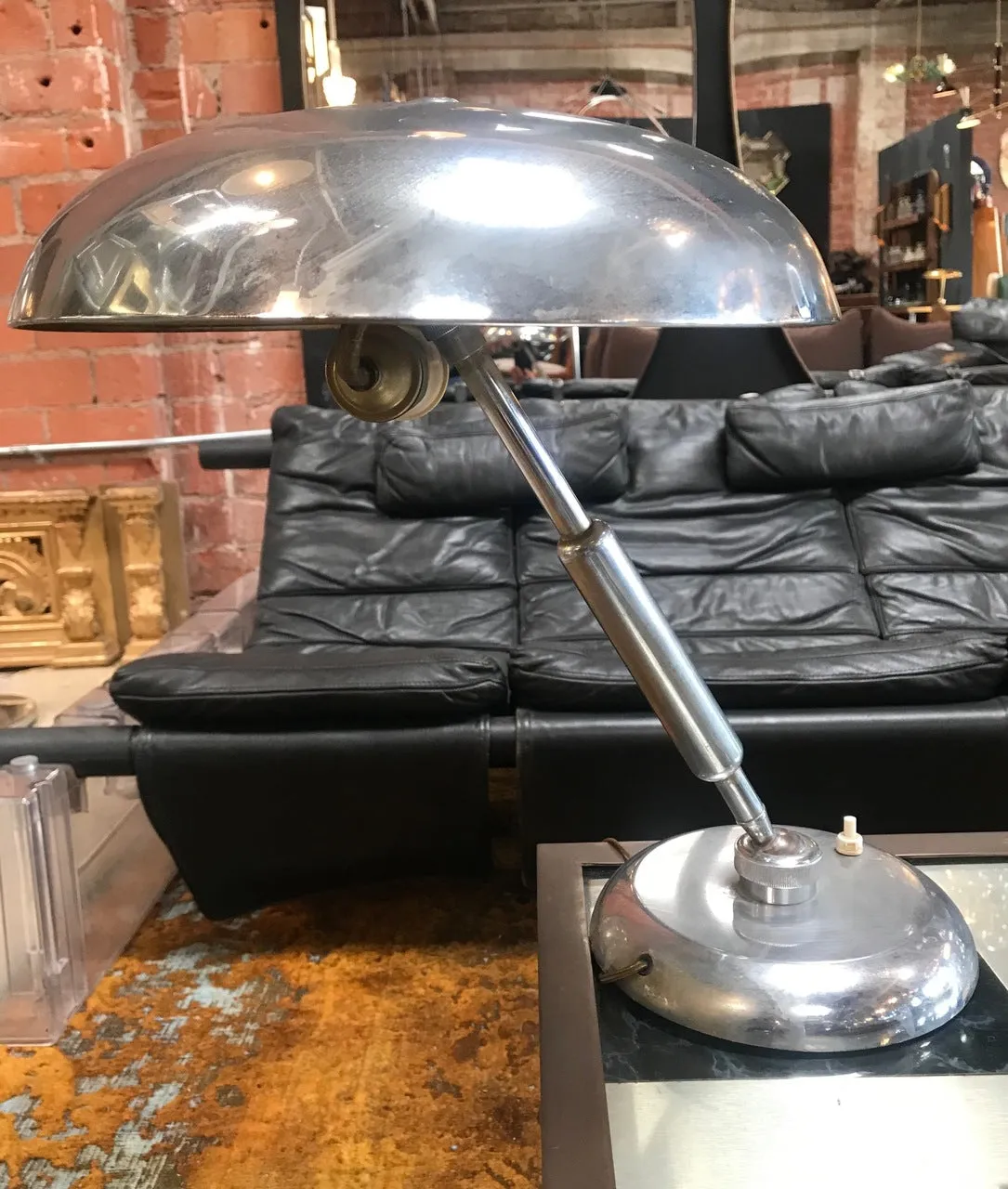 Mid-Century Modern Chrome Adjustable Desk Light, Italy 1960s