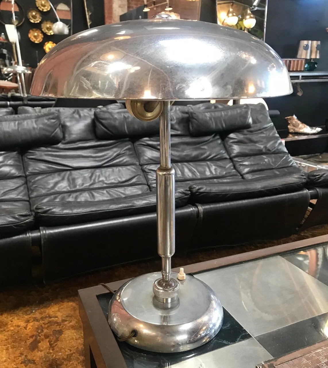 Mid-Century Modern Chrome Adjustable Desk Light, Italy 1960s