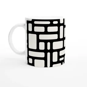 Modern White Ceramic Mug with Seamless Design