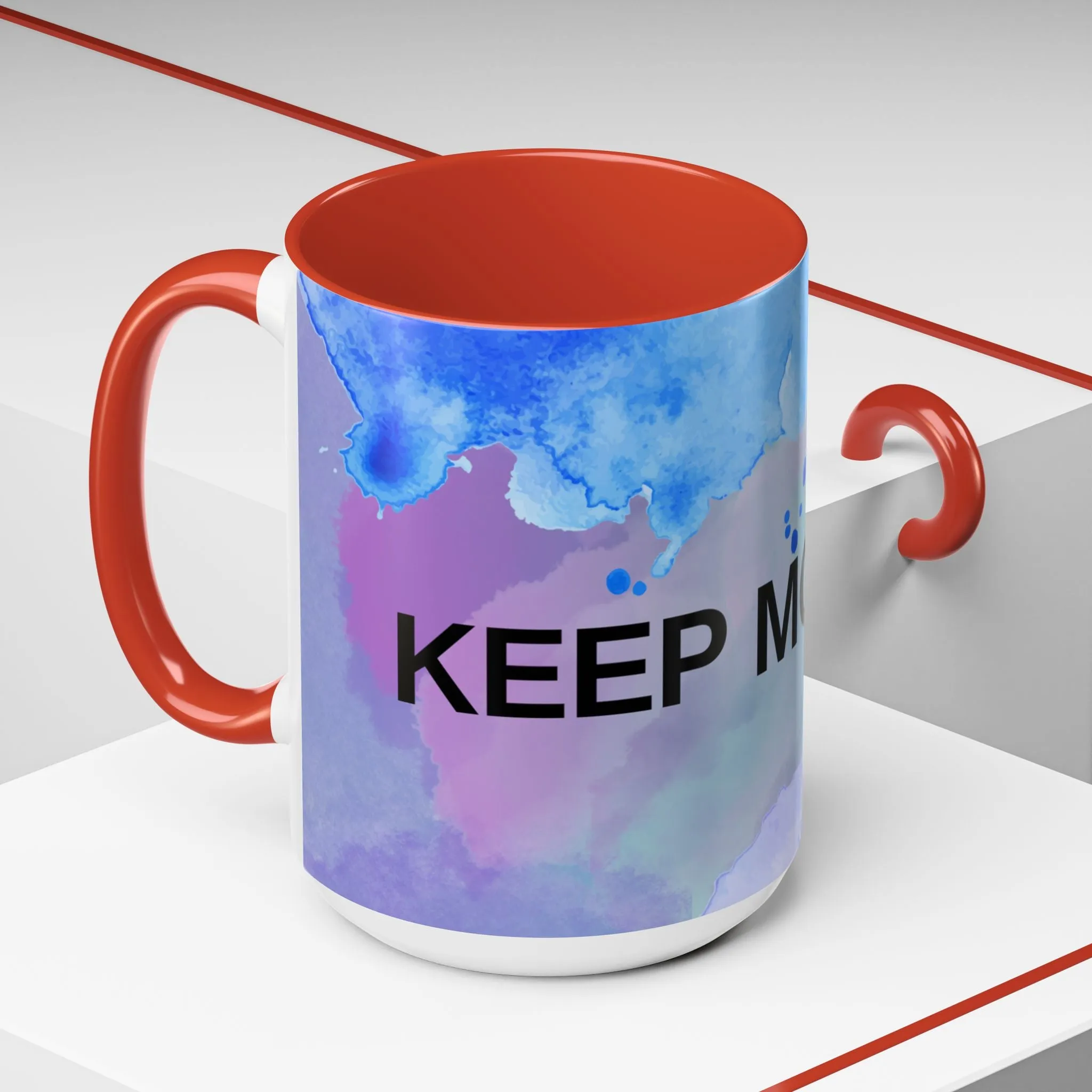 Mug - Abstract Shapes and Calming Colors - Inspirational Morning Coffee Cup