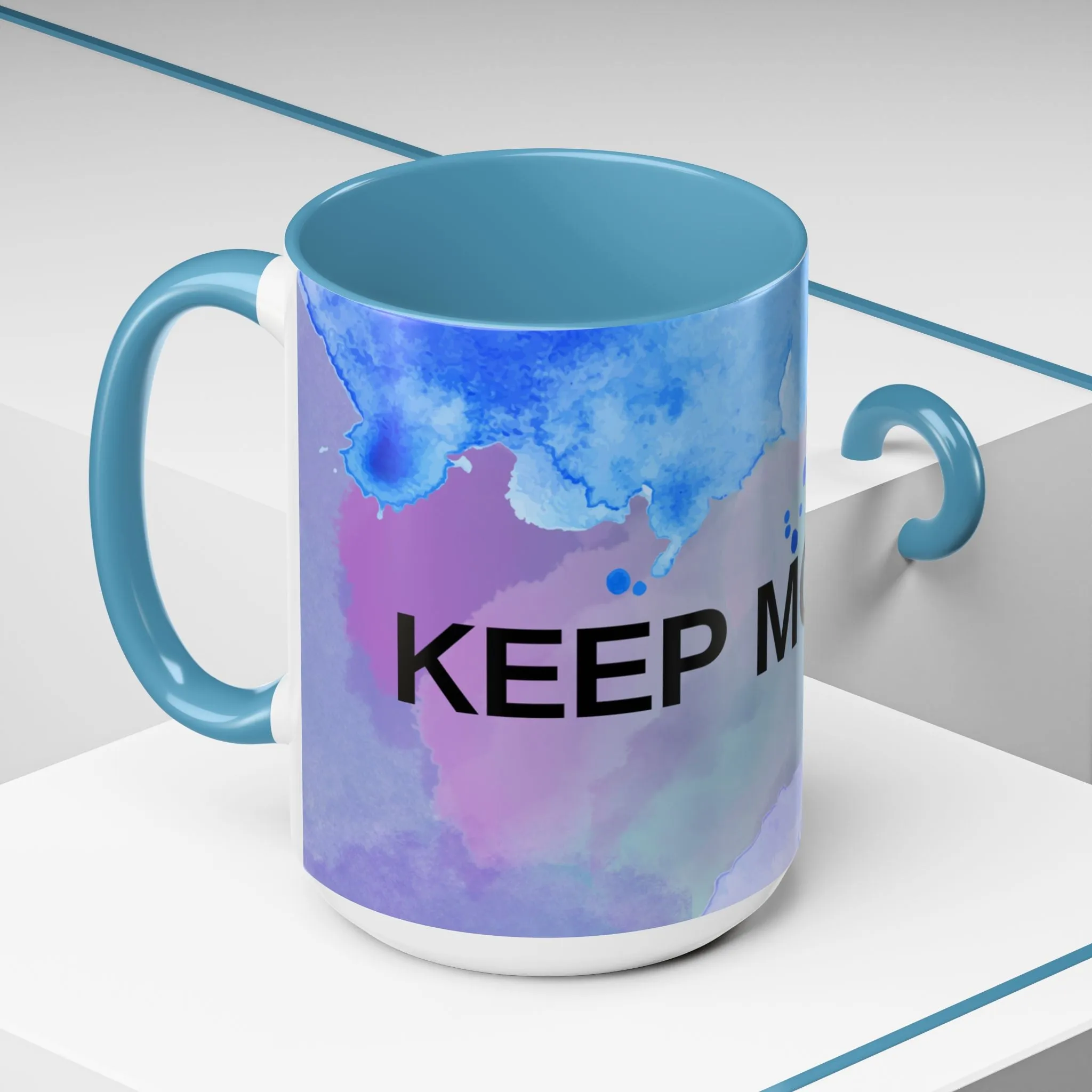 Mug - Abstract Shapes and Calming Colors - Inspirational Morning Coffee Cup