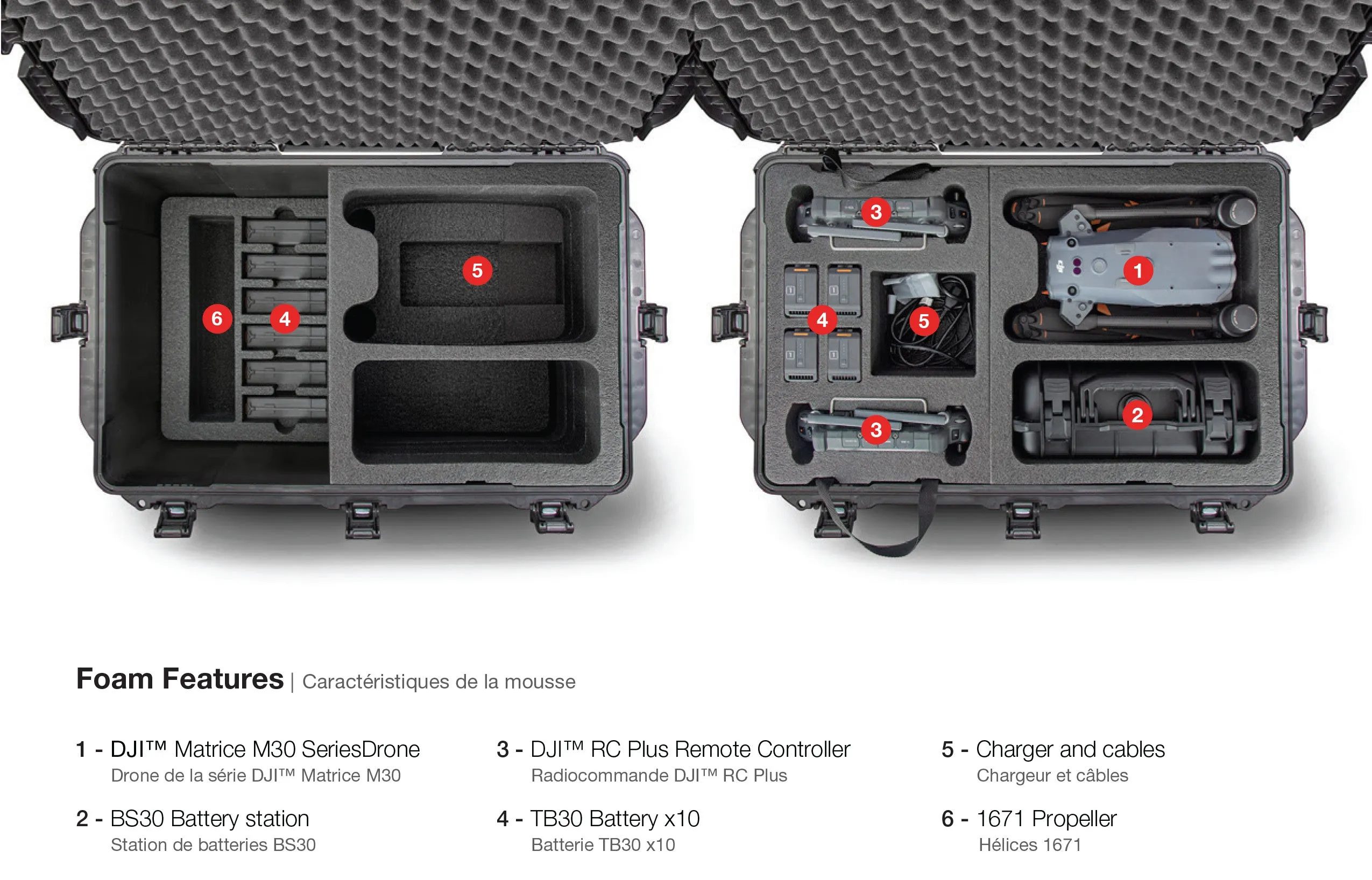 Nanuk Case 965 with foam for DJI Matrice 30 Series - Black