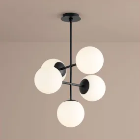 Nebula 8" Globe 5 Light Pendant - Black