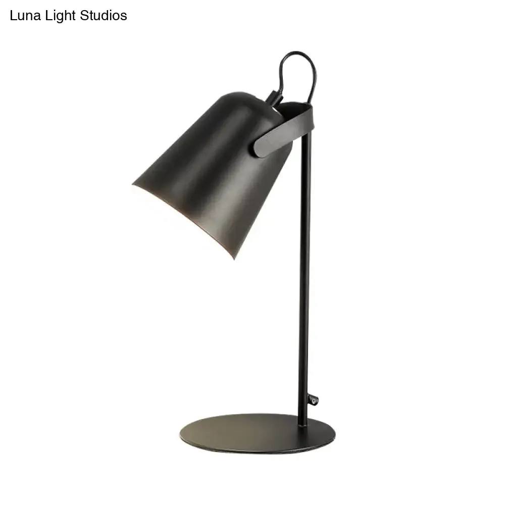 Nordic Style Rotatable Desk Lamp: Metal Plug-In Light for Dormitory Bedroom