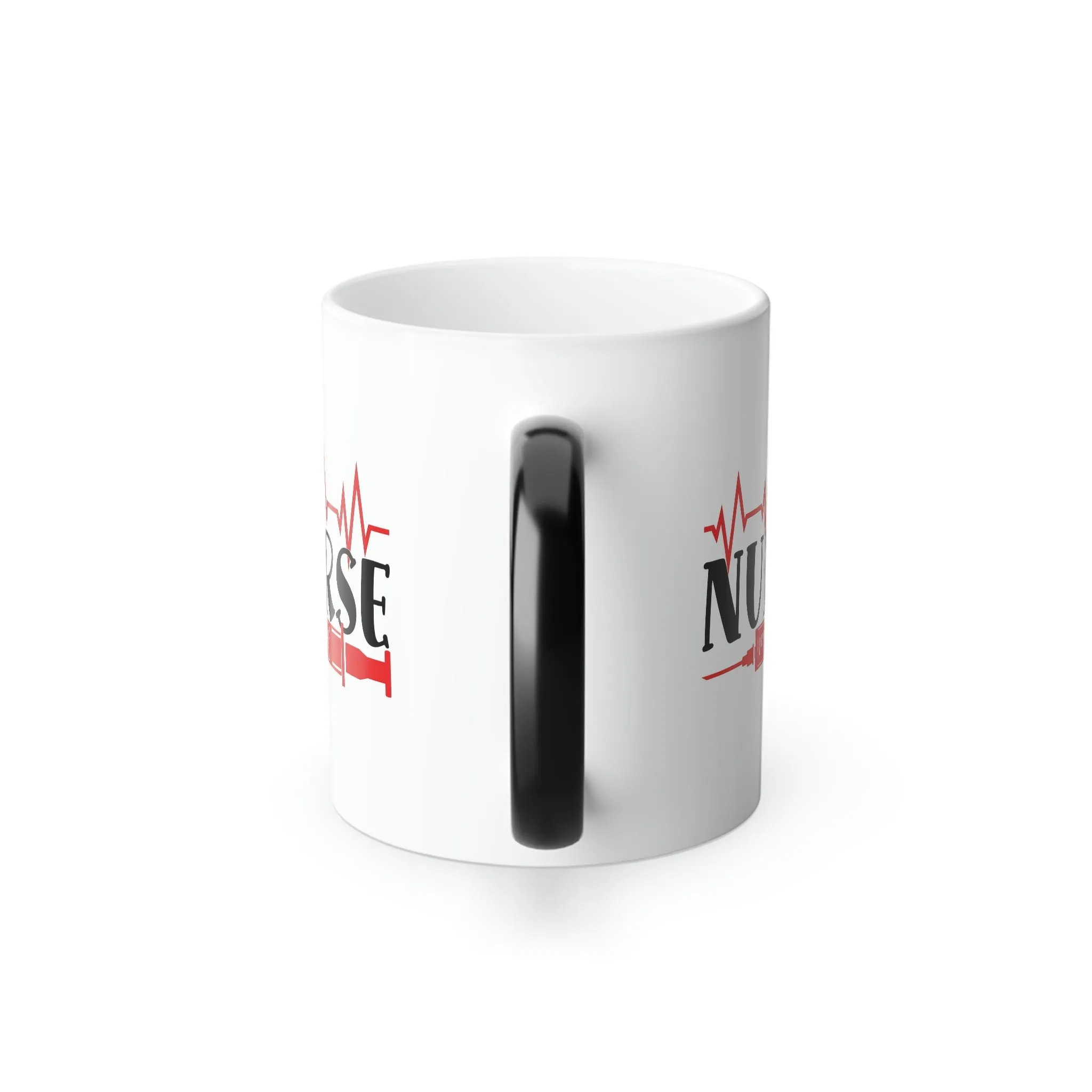 Nurse heartbeat and needle 11oz Color Morphing Mug