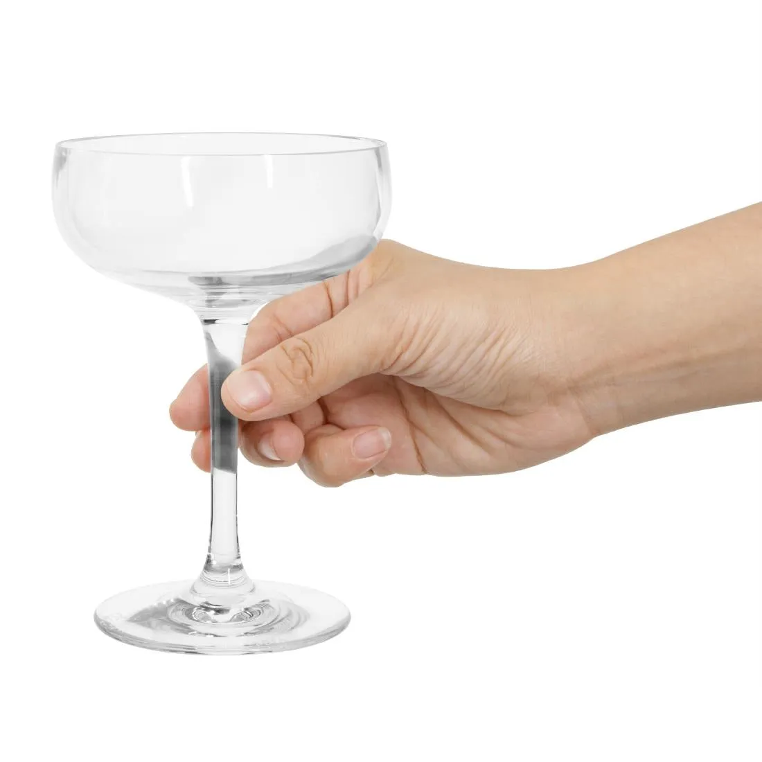 Olympia Kristallon Polycarbonate Champagne Coupe Glasses 210ml (Pack of 12) - DM270