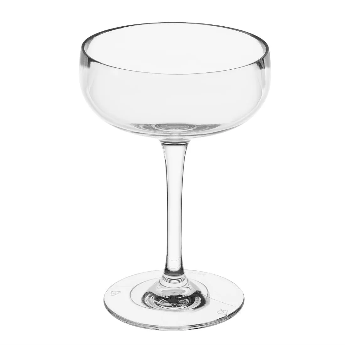 Olympia Kristallon Polycarbonate Champagne Coupe Glasses 210ml (Pack of 12) - DM270