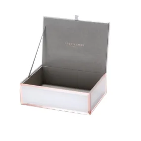 One Six Eight London Sara Jewellery Box White & Rose Gold Medium