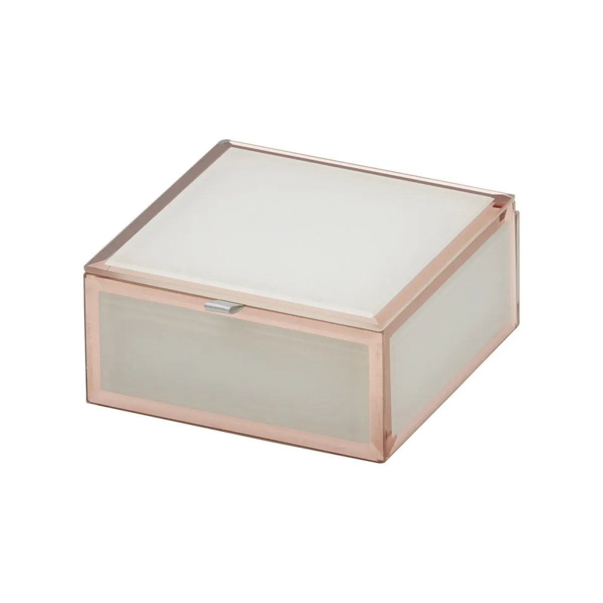 One Six Eight London Sara Jewellery Box White & Rose Gold Small