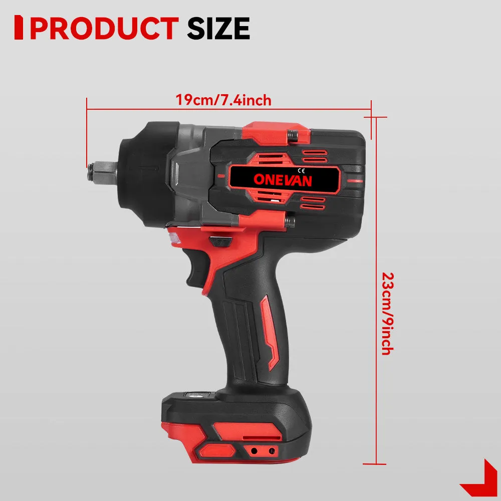 ONEVAN 1/2" 2800N·m Brushless Cordless Impact Wrench | For Makita 18V Battery