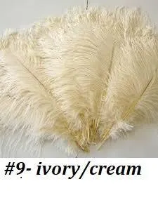 Ostrich Feather Fan bouquet with Genuine crystal detail- alternative Bouquet Great Gatsby wedding style, Artificial wedding bouquet