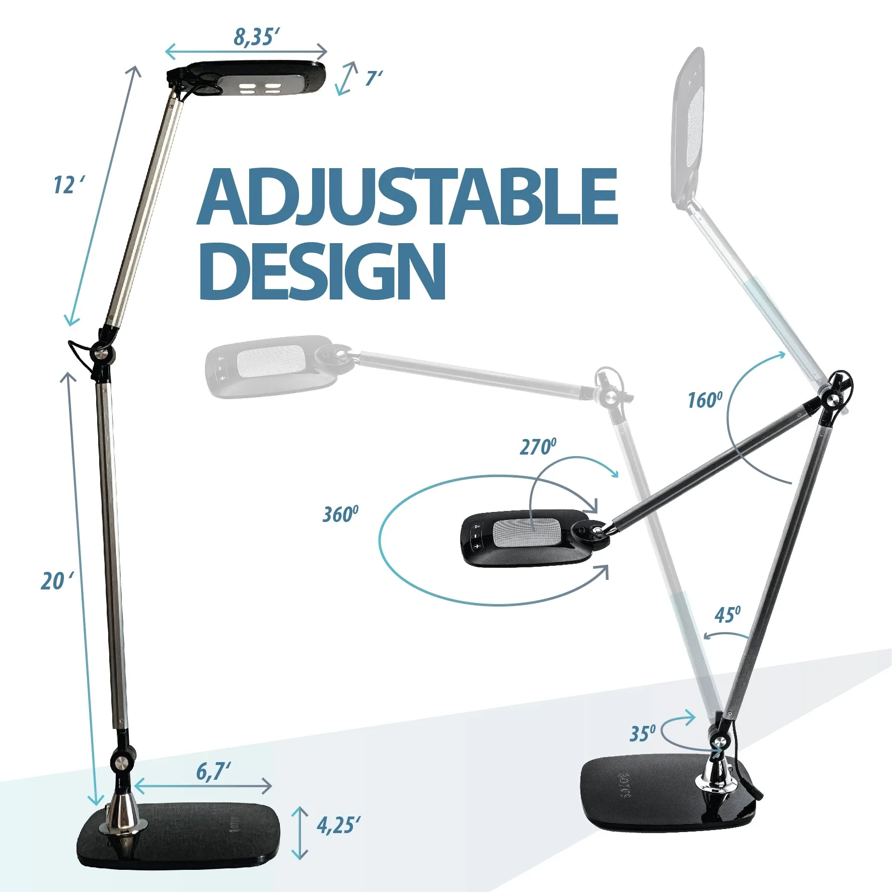 OTUS LED Desk Lamp Gesture Control DL-002BL