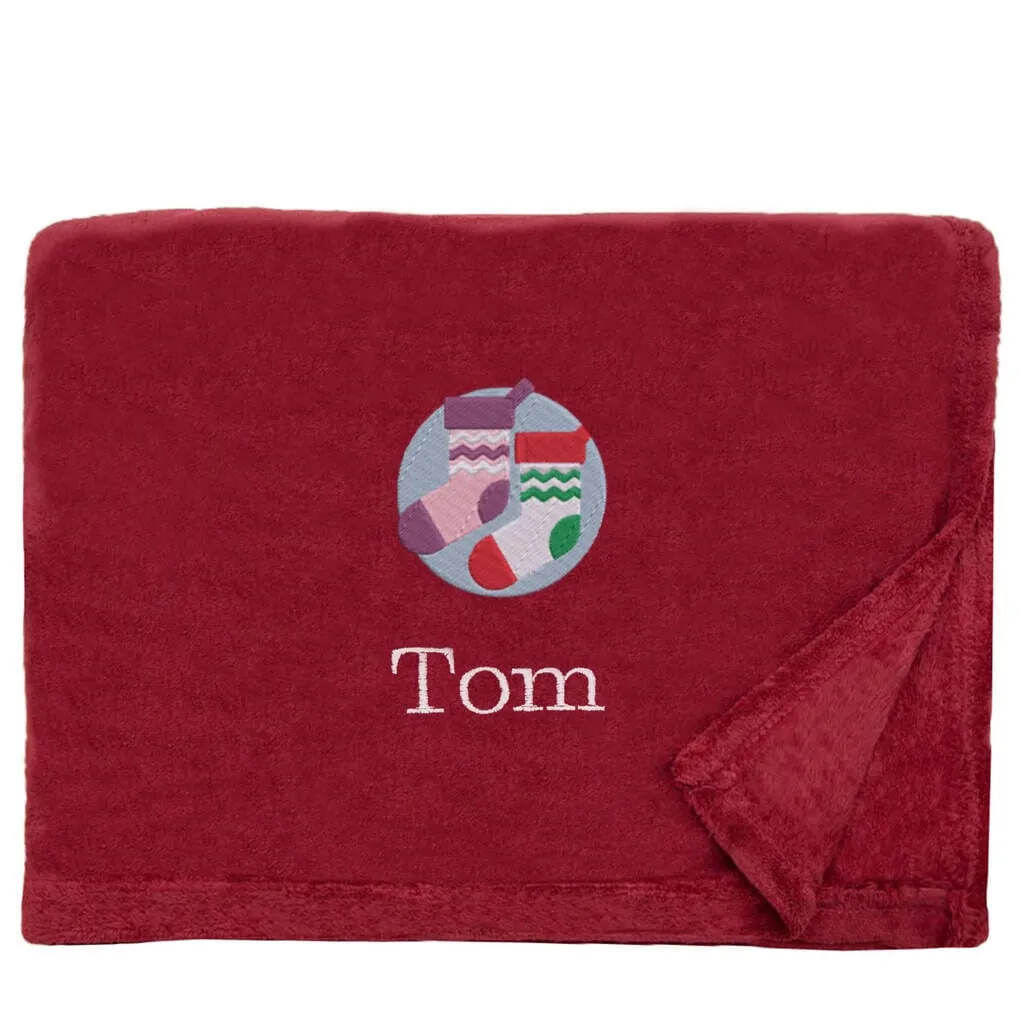 Personalised Christmas Stockings Christmas Snuggle Blanket