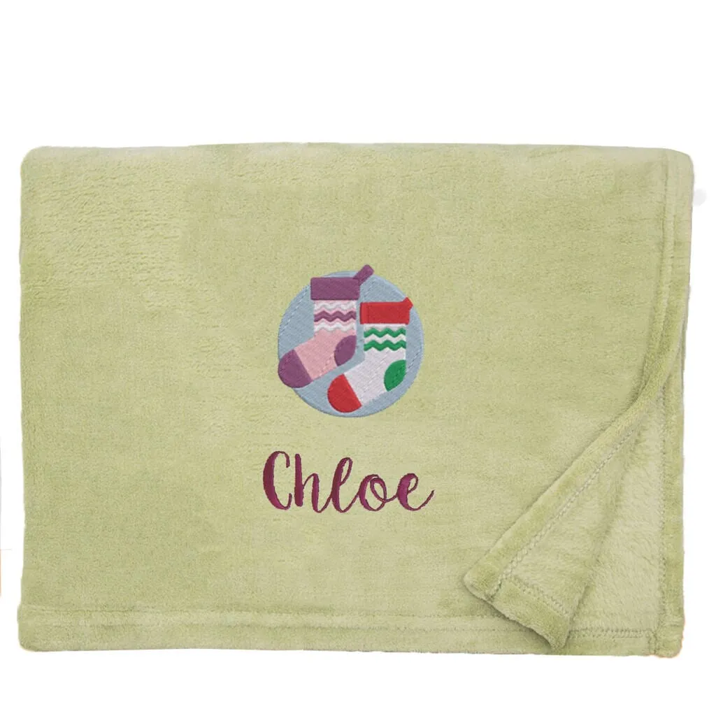 Personalised Christmas Stockings Christmas Snuggle Blanket