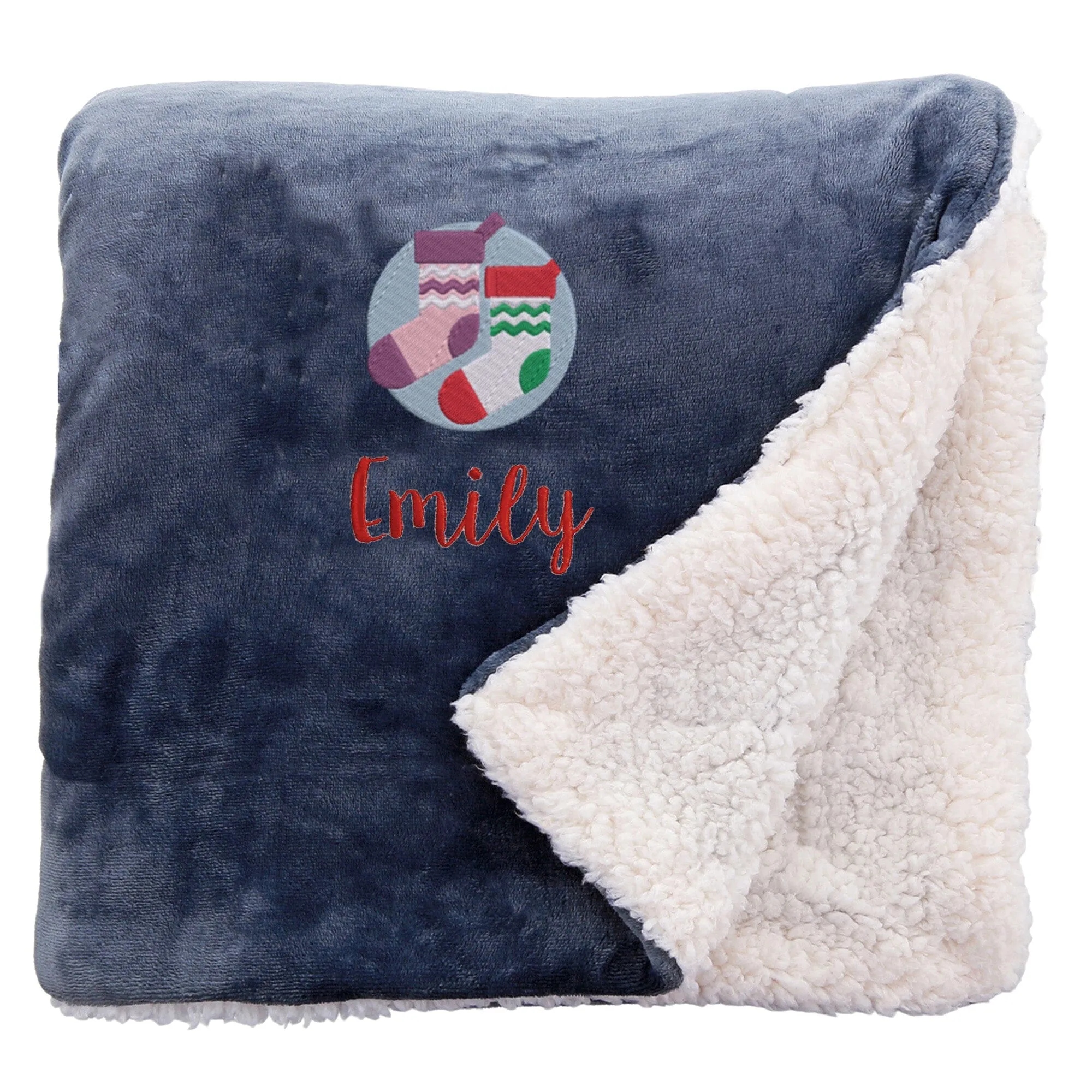 Personalised Christmas Stockings Christmas Snuggle Blanket