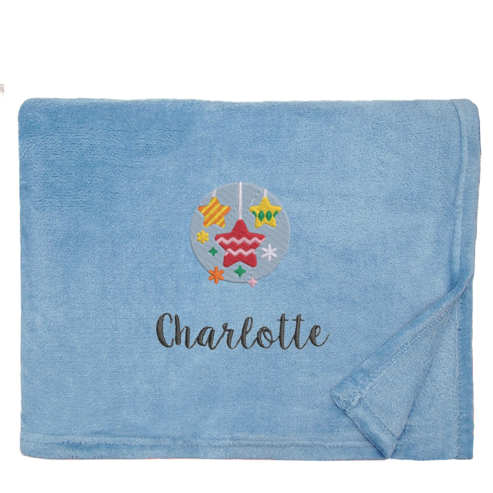 Personalised Star Baubles Christmas Snuggle Blanket