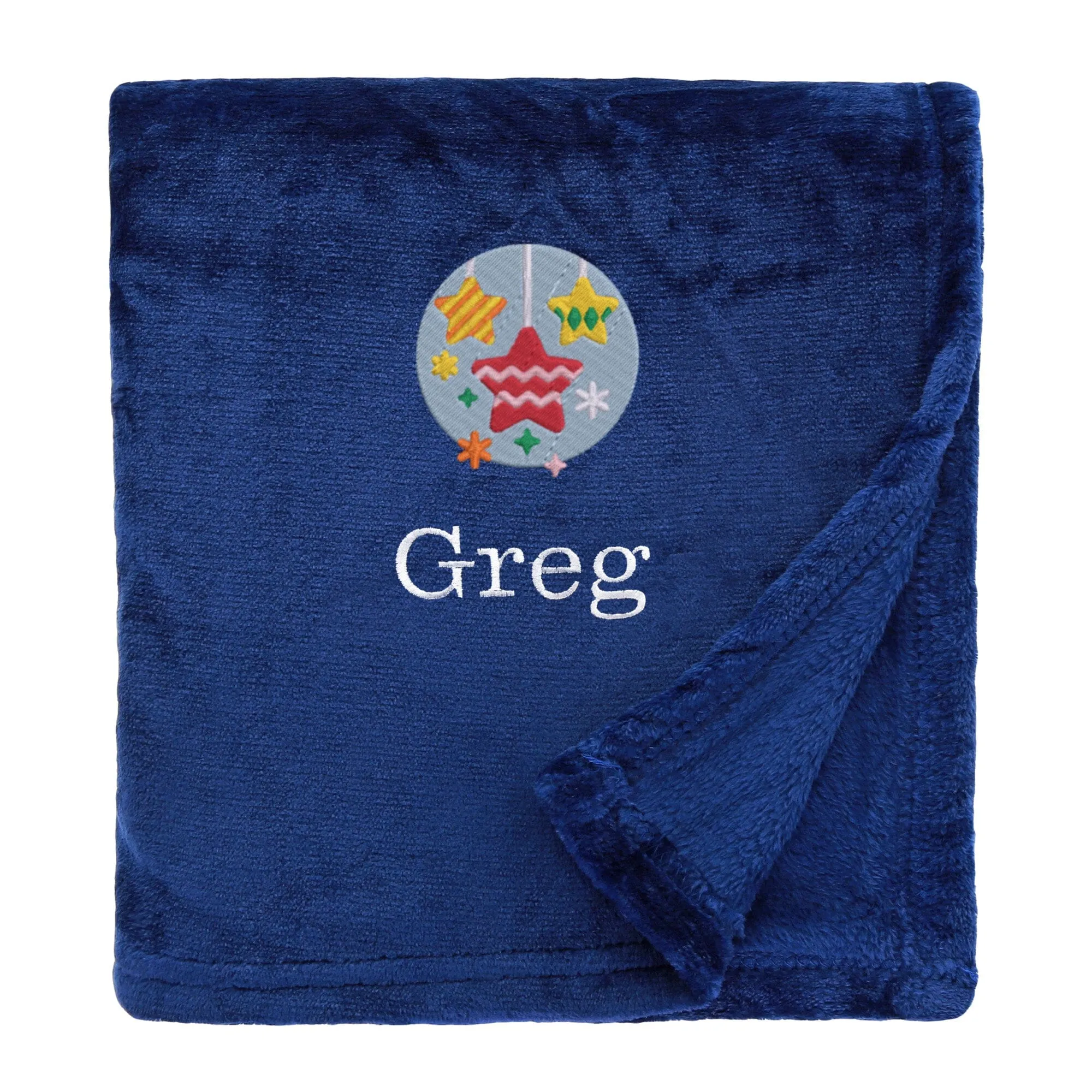 Personalised Star Baubles Christmas Snuggle Blanket