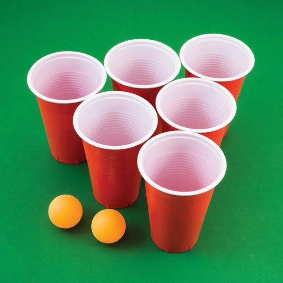 Plastic Party Picnic Cup - Ping Pong Game with 18-Cups & Balls