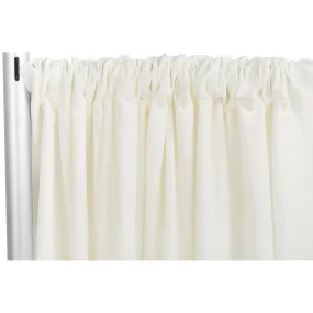 Poly Premier Fire Retardant (FR) 10ft H x 60" W drape/backdrop - Ivory