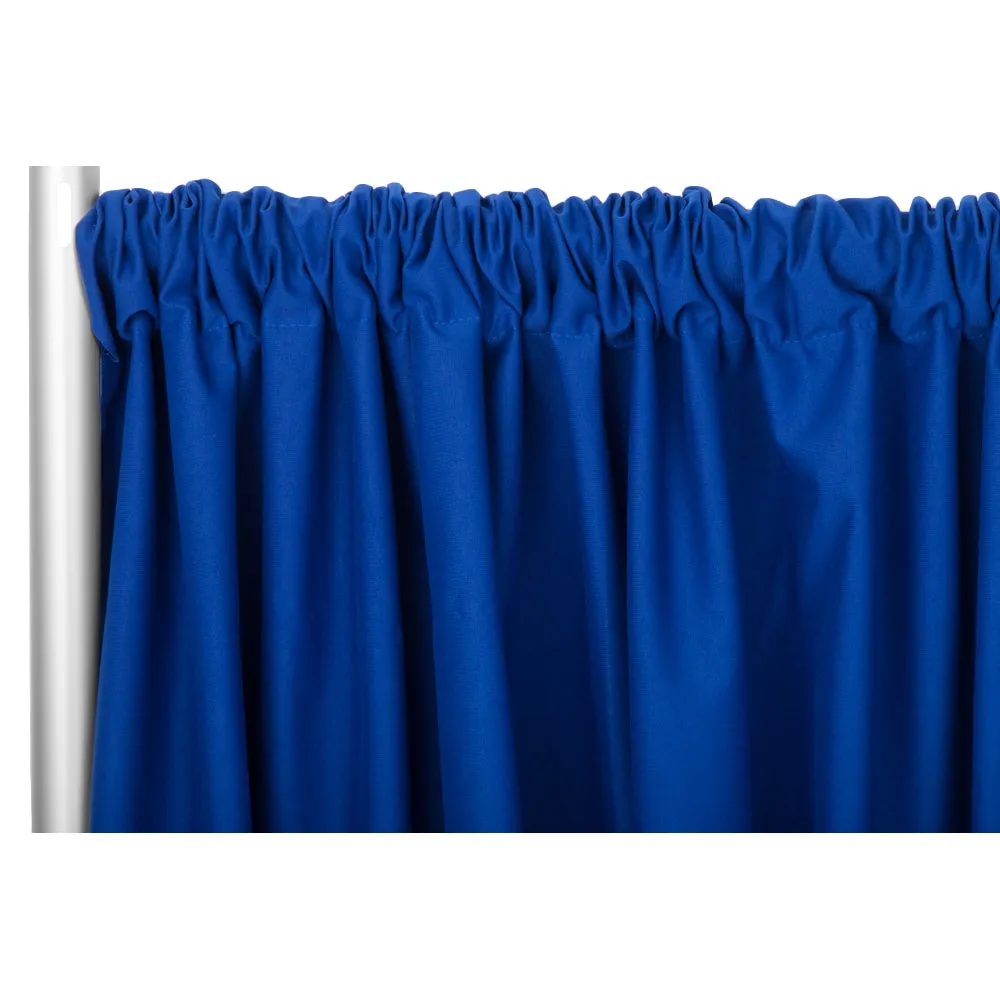 Poly Premier Fire Retardant (FR) 10ft H x 60" W drape/backdrop - Royal Blue