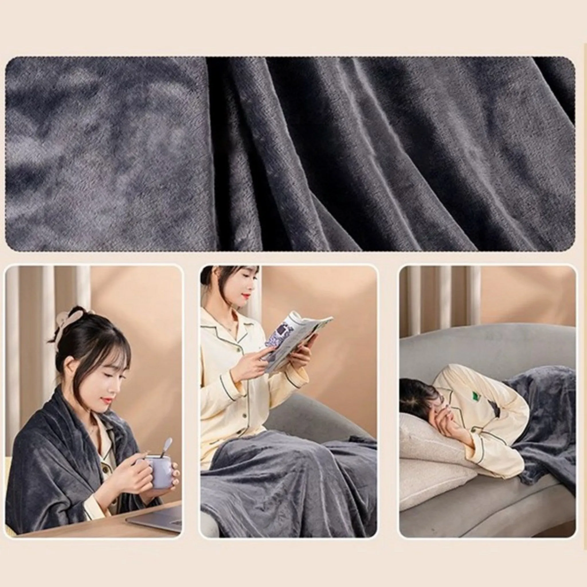 Premium Microfiber Heated Blanket - Wireless Portable USB Knee Heating Blanket for Camping - Electric Blanket - 🏆 #52 - Electronics - Best of December