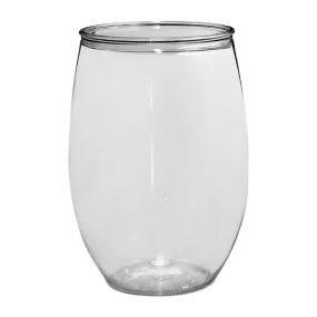 PrimeLine 16 Oz. Pet Stemless Wine Glass