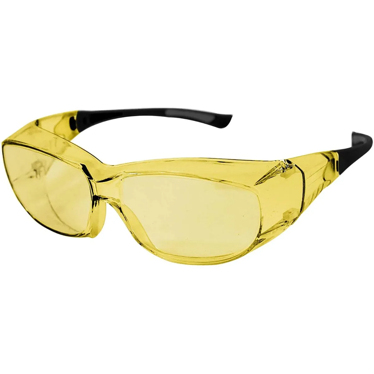 PrimeX Black Temple Anti-Scratch-Fog Safety Glasses, ANSI Z87.1, UV Protection