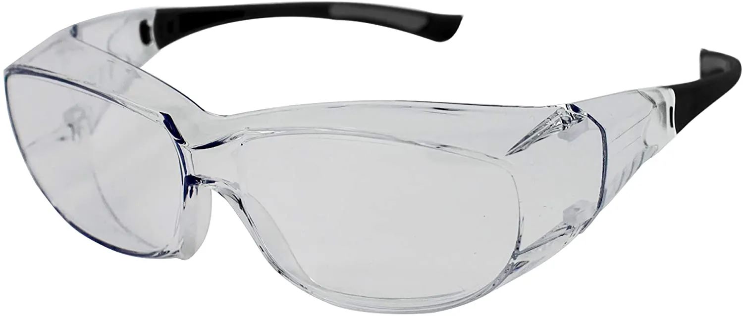 PrimeX Color Lens Black Temple Safety Glasses, Anti-Fog, ANSI Z87.1