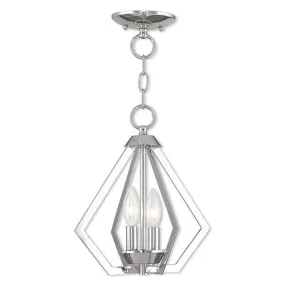 PRISM 2 LIGHT MINI CONVERTIBLE CHANDELIER-POLISHED CHROME