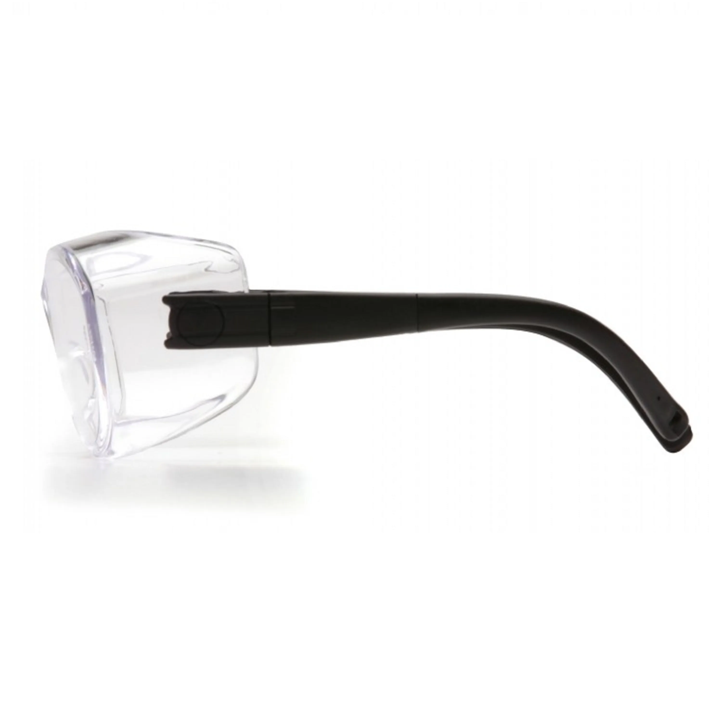 Pyramex OTS (Over-the-Spectacle) Safety Glasses, Clear Lens with Black Temples, S3510SJ (1 Pair)