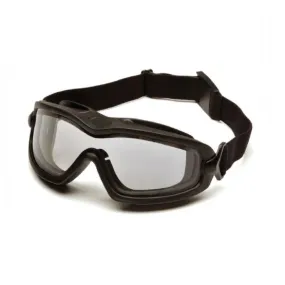 Pyramex V2G Plus GB6410SDT Safety Goggle, Black Temples and Strap, Clear H2X Anti Fog Dual Lens, One Size, 1 Each