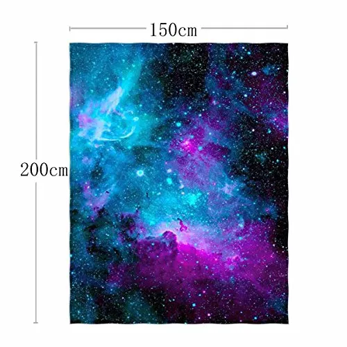 QH with Galaxy Velvet Plush Throw Blanket(Large) Super Soft