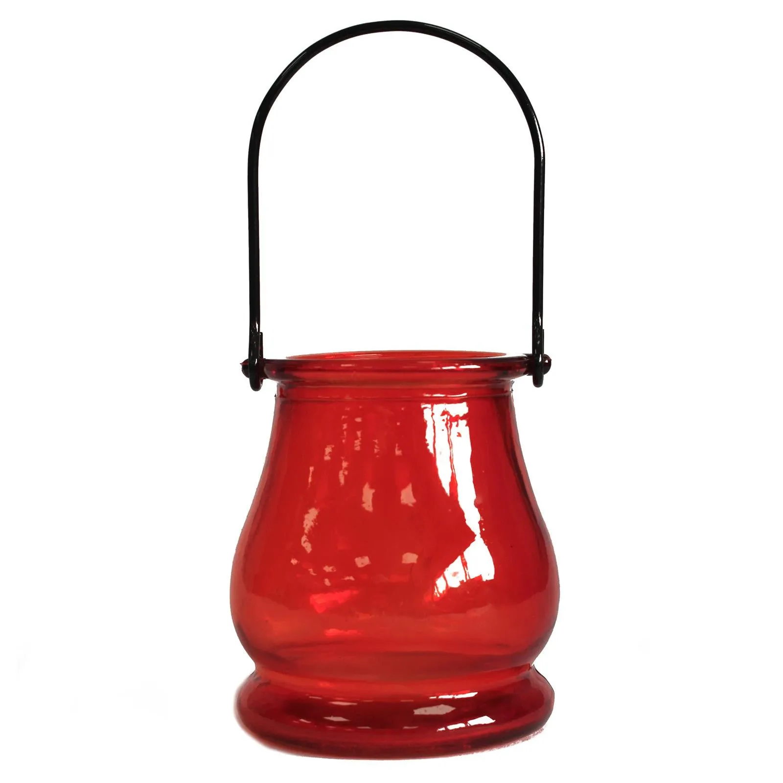 Recycled Candle Lantern - Ruby