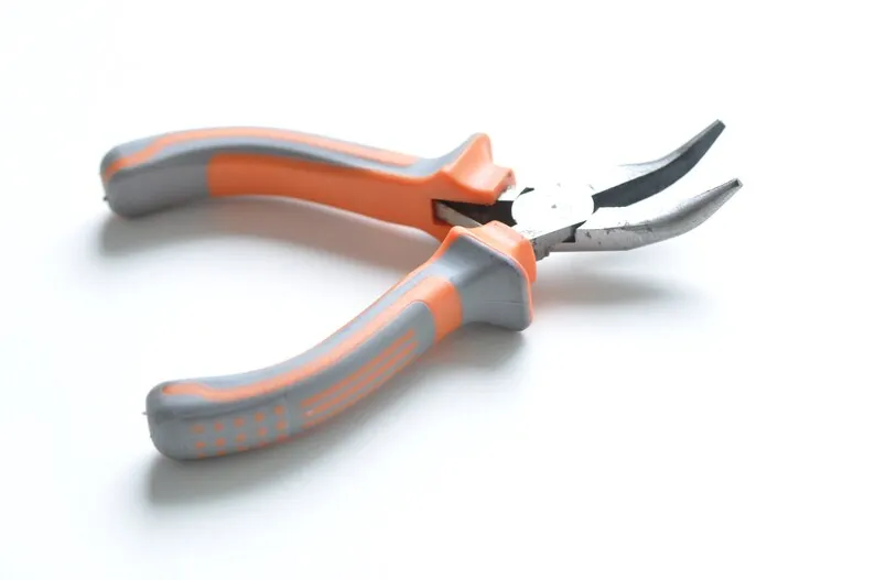 Round Flat Nose Wire-Cutter Jewelry Pliers Orange Handle Tool for Wire Working