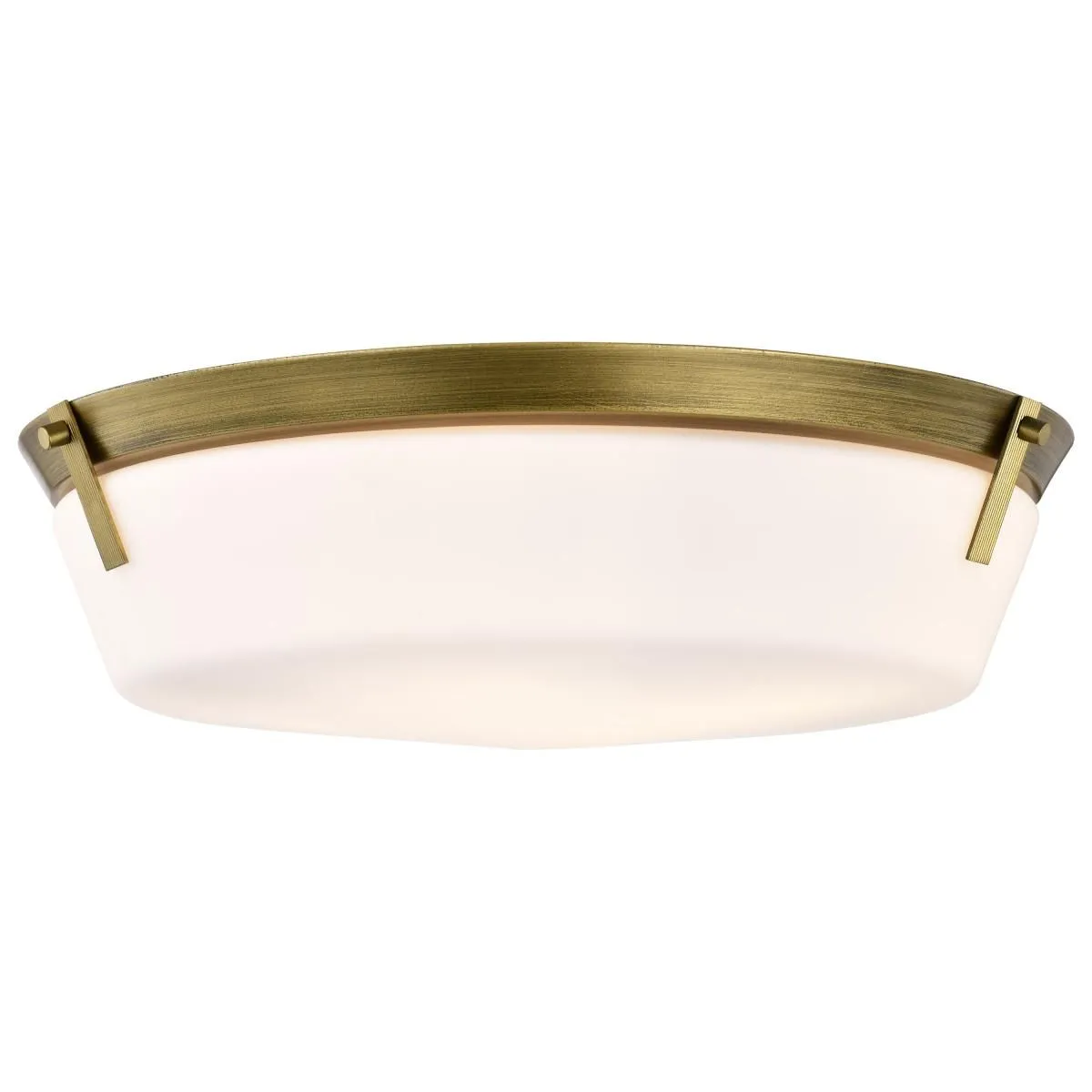 Rowen 19 in. 4 lights Flush Mount Light Natural Brass Finish