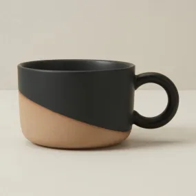 RUSTIC DIAGONAL MUG, BLACK